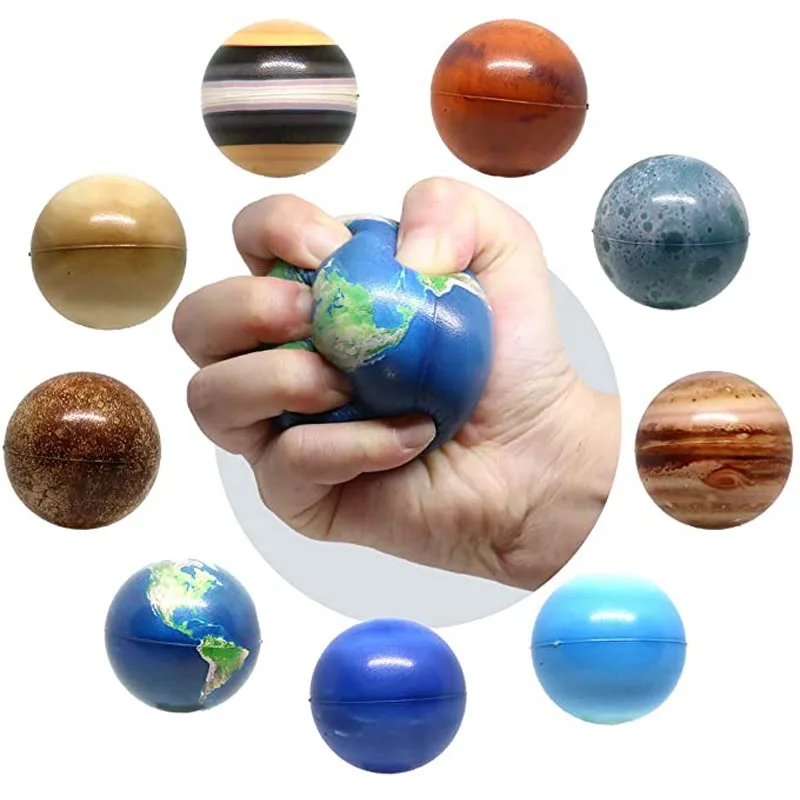 9pcs Nine  Planets Foam  Bouncy Balls toy Puzzle Toys adult Anti Stress Relief  toy Cosmic children's early education toys gifts