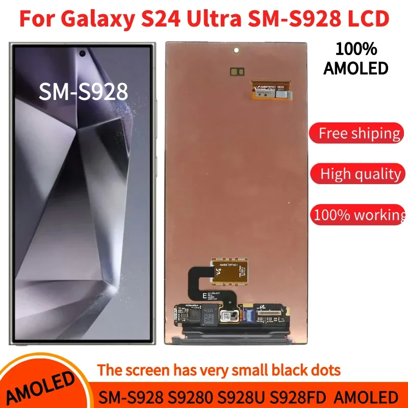 

AMOLED S24Ultra LCD Screen For Samsung Galaxy S24 Ultra Lcd S928 S928B S928U S928F 5G Display Touch Digitizer Assembly