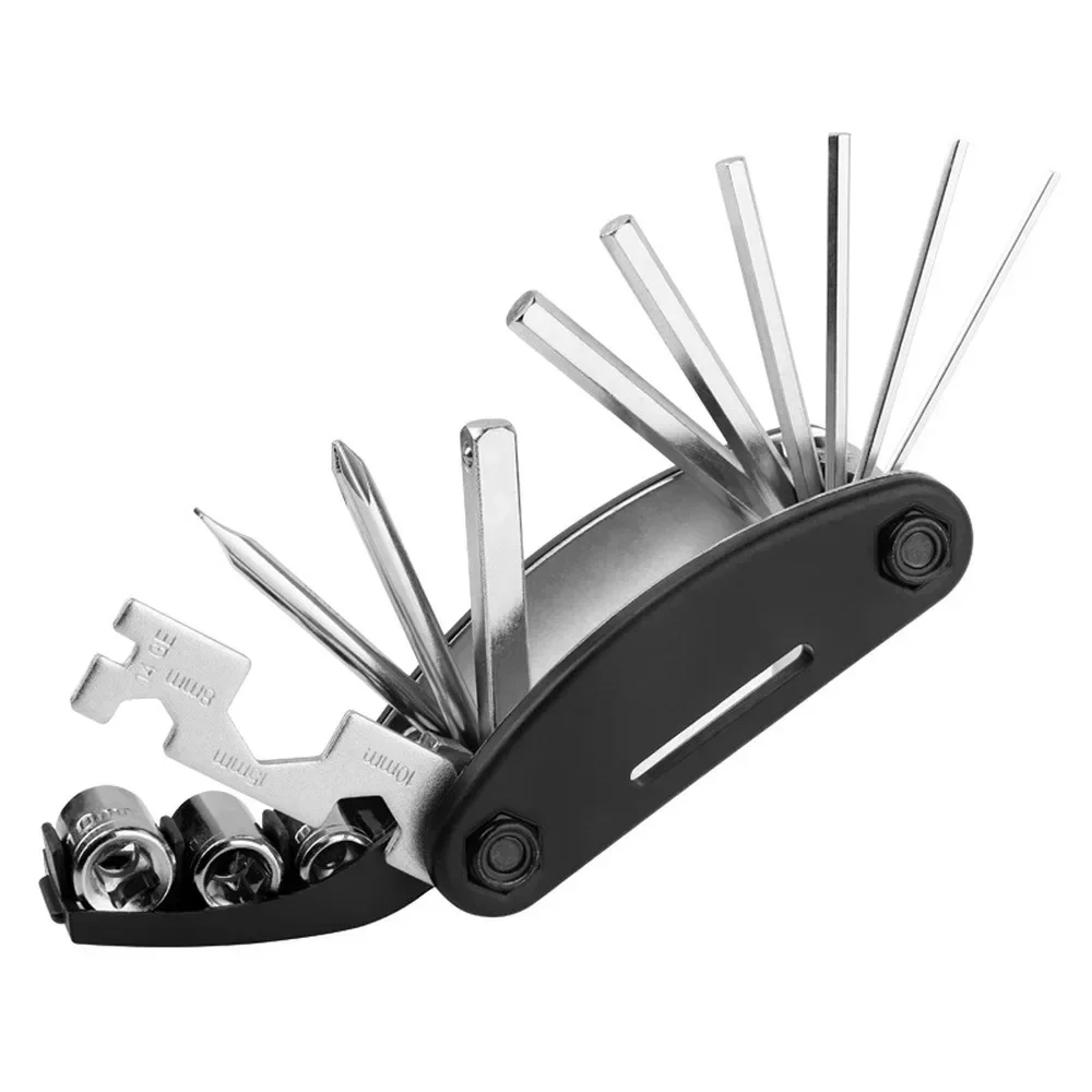 16 in 1 Bicycle Repair Tool Set Hex Wrench Screwdrivers Nut Tools + Hex Key Bike Repairing Tools for Cycling MTB