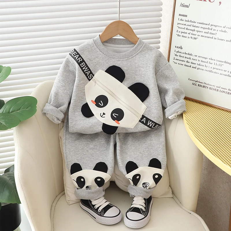 

Spring Autumn Children Boys Girls Clothing Cartoon Long Sleeve Letter Sets Kids Clothes Tracksuit Kids T-Shirt Pants 2 Pcs/Suit