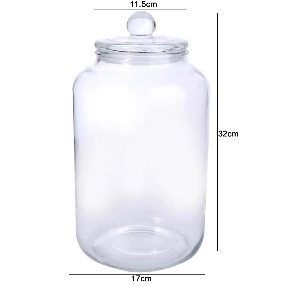 

Large Size Glass Storage Jars Sealed Design Home Decor Airtight Flip-Top Lids Reusable Kitchen Storage Transparent Glass Jar