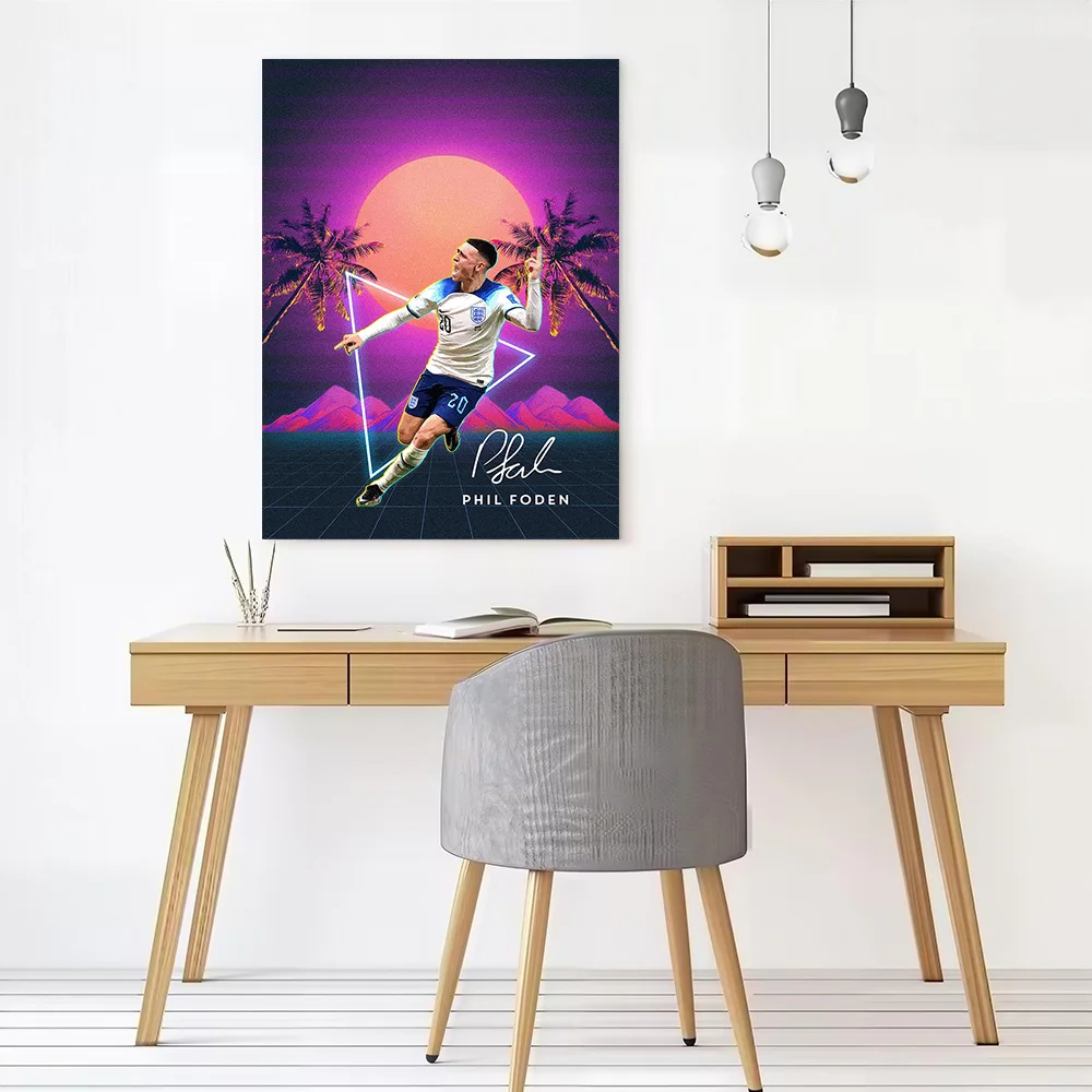 Philip Walter Foden Canvas Poster Customizable Printed Canvas Painting Wall Art for Fans Home and Decoration Living Room Arts