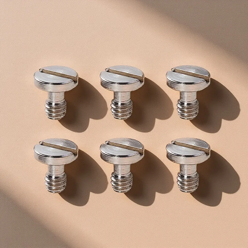 6Pcs Professional Grade Screws for Tripod Monopod Telescope Ball Head Quick Release Plate Camera Mount Screws Stainless