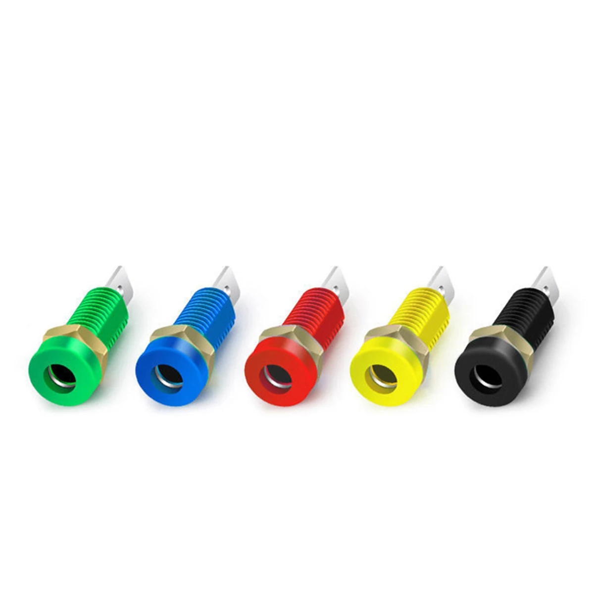4mm Banana Jack Socket 8mm Panel Hole Mount Brass Nickel Plated Binding Post High Current Banana Receptacle Terminal Connector
