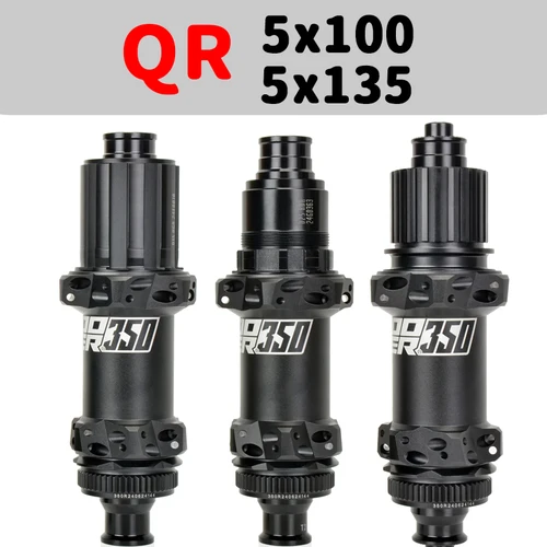 Imagen 2 del producto KOOZER 350 trinquete de buje de carretera de 24 orificios 40T Cube Pro7 freno de disco ruidoso eje pasante delantero 12x100 trasero 12x142 135 para bicicleta de grava