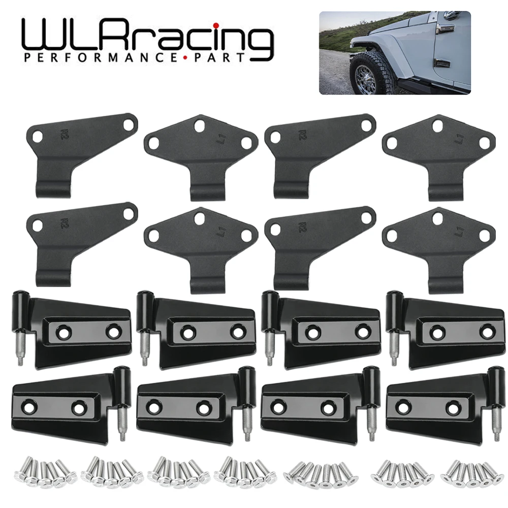 

4 Door Hinge Assembly Kit 16PCS with 36bolt For 07-18 Jeep Wrangler JK Inside and Outside 55395387AE, 55395386AF, 55395384AH