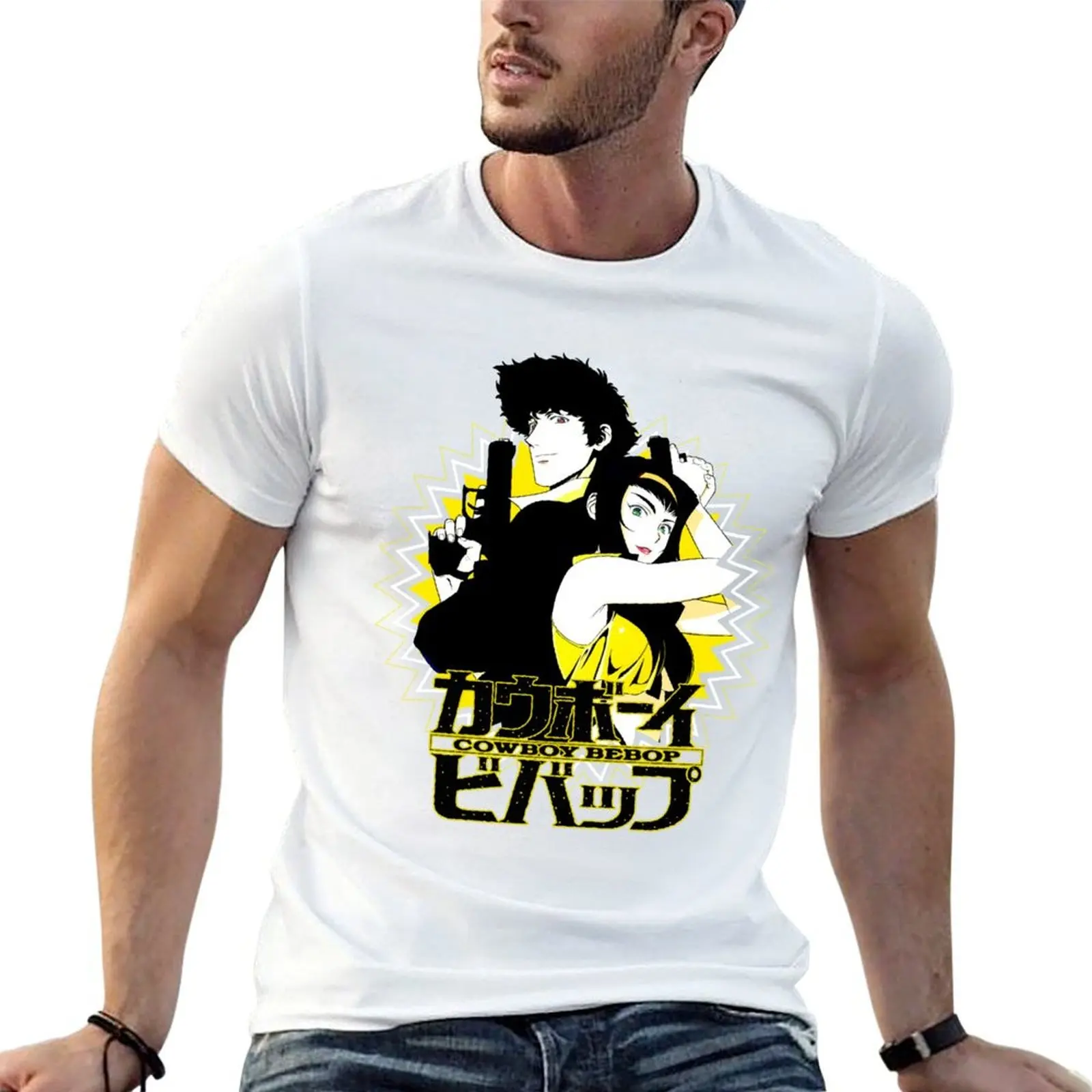 Spike Spiegel and Faye Valentine T-Shirt plus size tops funny shirt cotton t shirts for men graphic