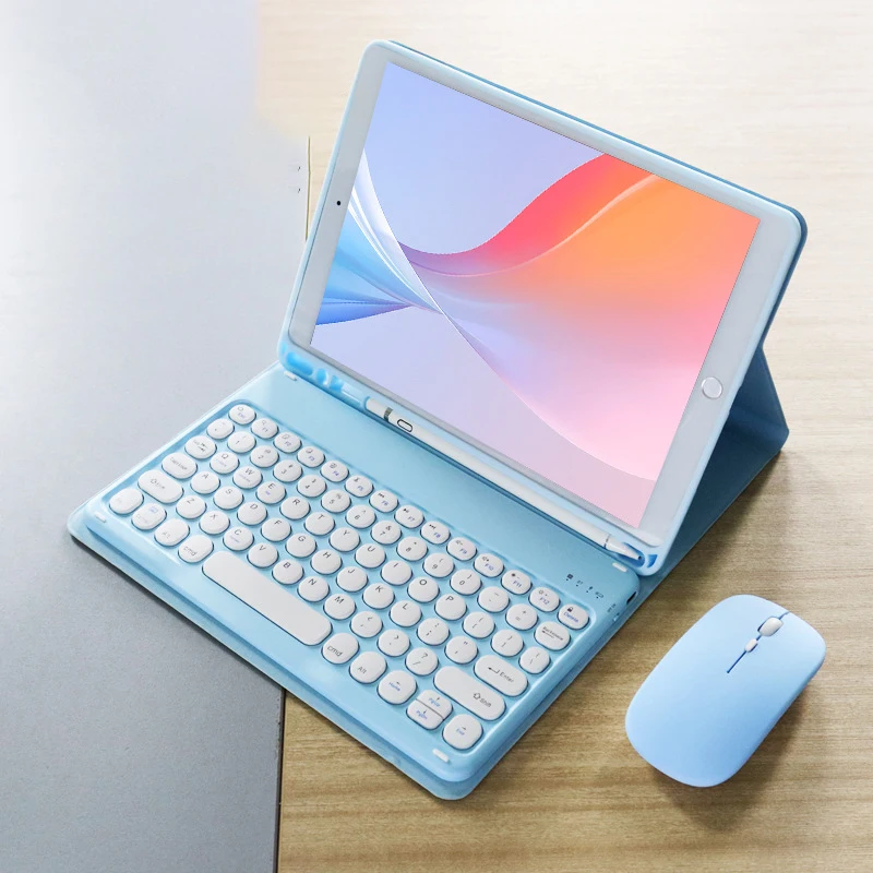 Cute Round Cap Keyboard for iPad 10 Air 5 4 2024 NEW Air 11 Magnetic Case for iPad Pro 11 2021 Pro 10.5 10.2 2019 Air 2