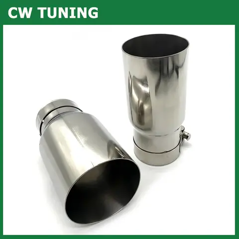 범용 배기 자동차 머플러 꼬리 목구멍을 재장착하는 스테인레스 스틸 차량 b-mw e90 배기 팁 w222 파이프 용 자동차 수정