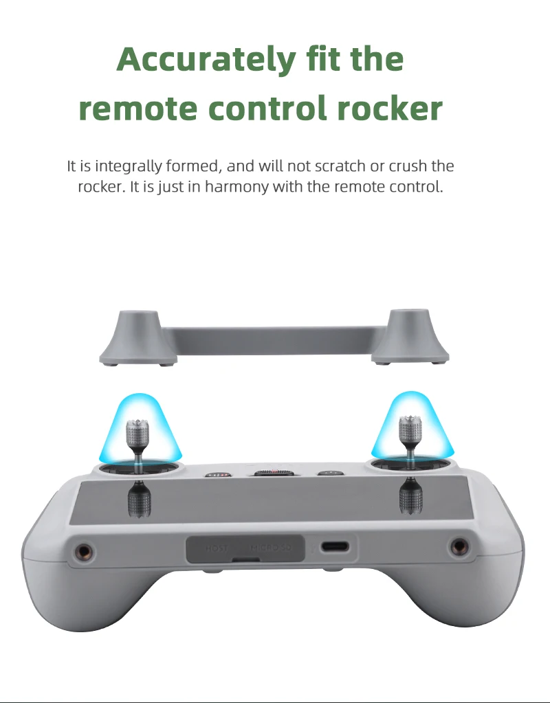 Joystick In Lega Di Alluminio Per DJI Mini 3/4 Pro, Air 3, Mavic 3 Pro - 4 Pezzi (2 Arcobaleno, 2 Neri)