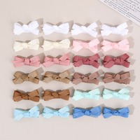 8Pcs Set Multicolor Satin Small Bow Hair Clip,Korean Style Simple Side Clip,versatile Everyday Bangs Clip Headband for Girls
