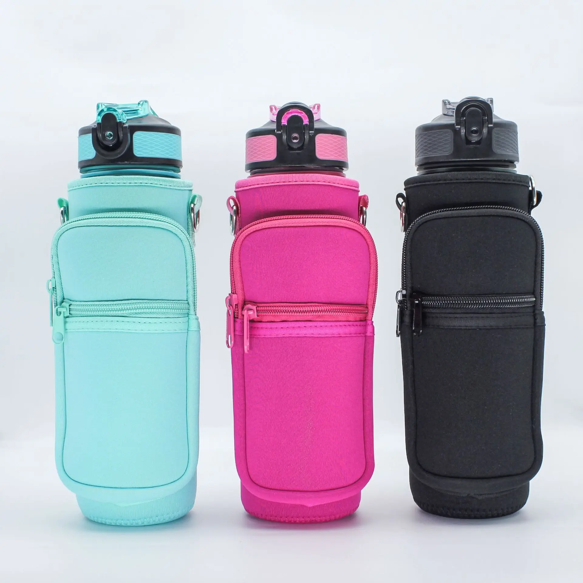 1L Water Bottle Sleeve Bag Mobile Phone Pouch 32Oz Thermos Diving Cup Holder Protective Cover Water Cup Bag Kettle Pocket Strap