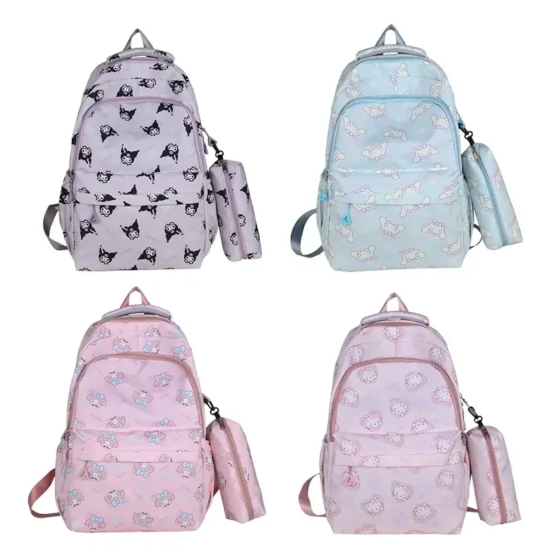 

Sanrioed Anime Large Capacity Backpack Hello Kitty Kuromi Melody Cinnamoroll Pom Purin Pochacco Cartoon Cute Shoulder Bag Gift