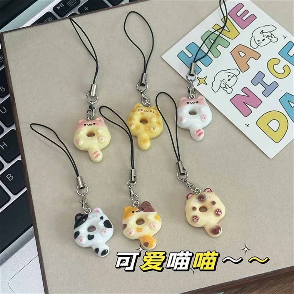 Key Chain Lightweight Mobile Phone Lanyard Donut Keychain Unique Cute Pendant For Bag Gift Backpack