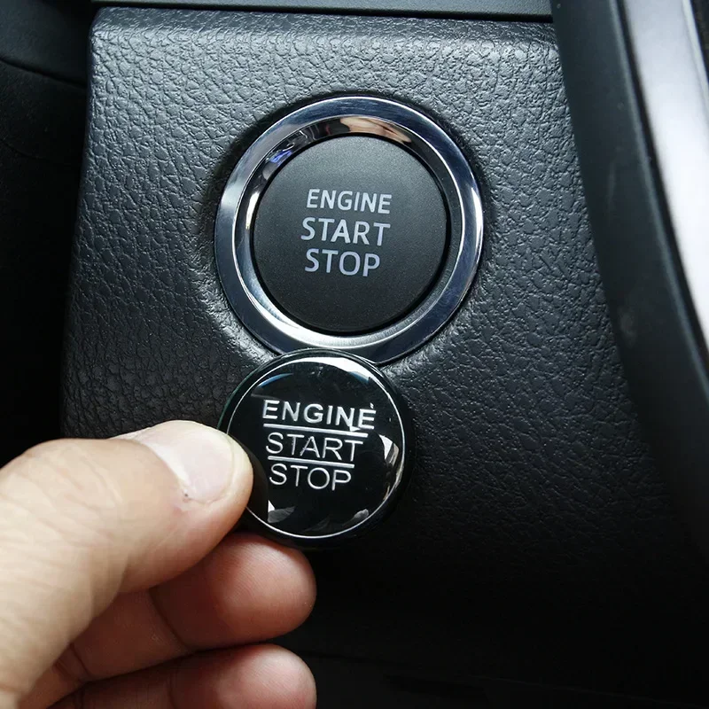 Automotive Interior Stickers New Aluminium Alloy Engine Button Cover Ring Trim for Toyota Corolla Camry Rav4 Prius GT86 CHR C-HR