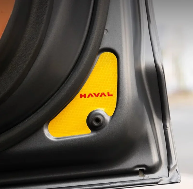 For Haval H9 2024 Car Door Reflective Stickers Warning Stickers Auto Night Reflective Strips Safety Reminder Stickers