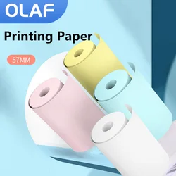 57mm HD Thermal Paper Color Self-adhesive Printing Paper Label Paper Instant Printer Printing Paper Replacement Accessories