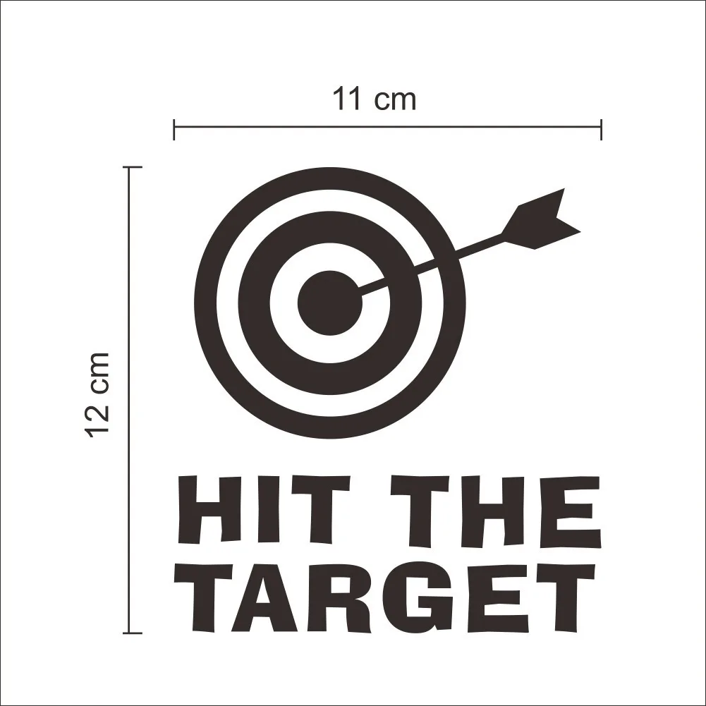 Creative Funny Bathroom Toilet Sticker Black WC Stickers HIT THE TARGET Diy Vinyl Removable Decal Wallpaper Home Decoration