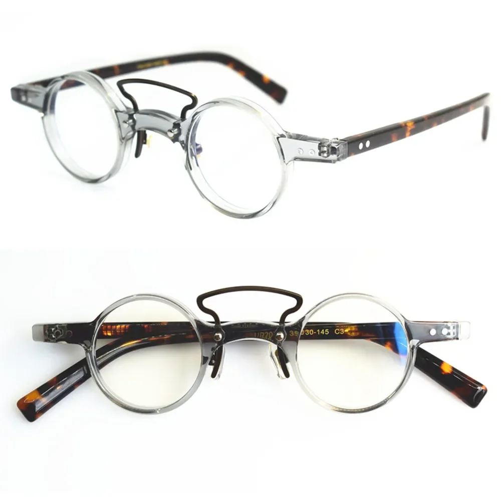 BETSION Glasses Round Circle Eyeglasses Frame Acetate Creative Men Women Retro Fashion Combination Prescription Eyewear