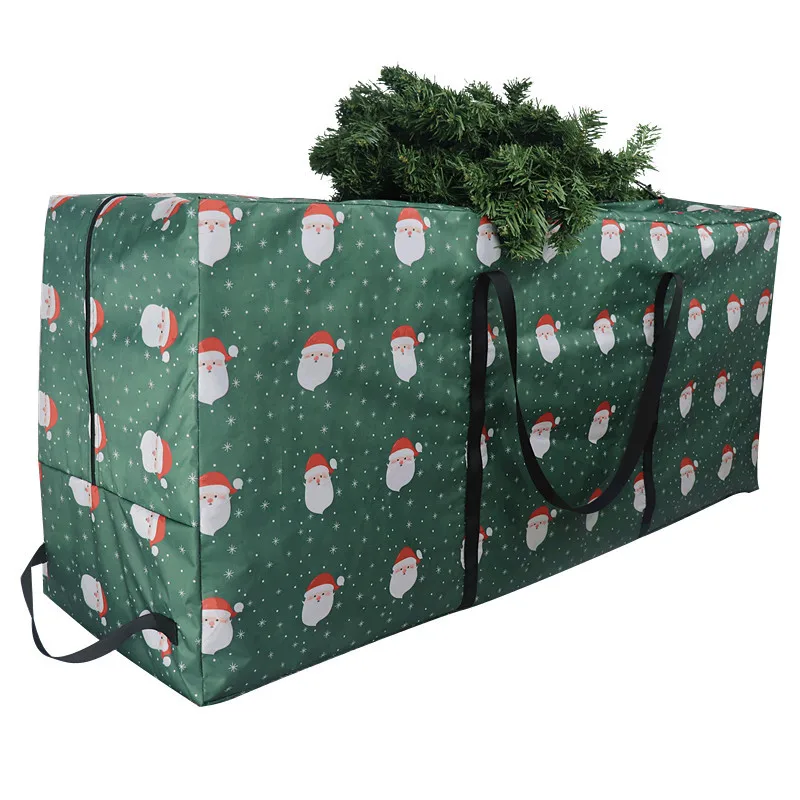 Christmas Tree Wreath Organizing Bag, Waterproof Holiday Supplies Storage Bag, Insect Dust Proof Storage Bag, 122x38x51cm