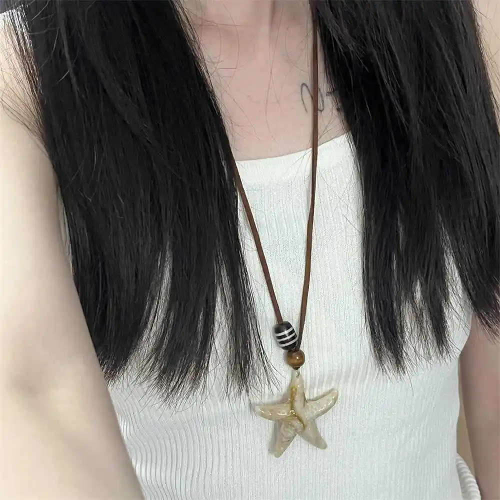 

Pai Da Xing pendant long necklace, light luxury, niche, sweet and cool, spicy girl, adjustable necklace with pull-out function