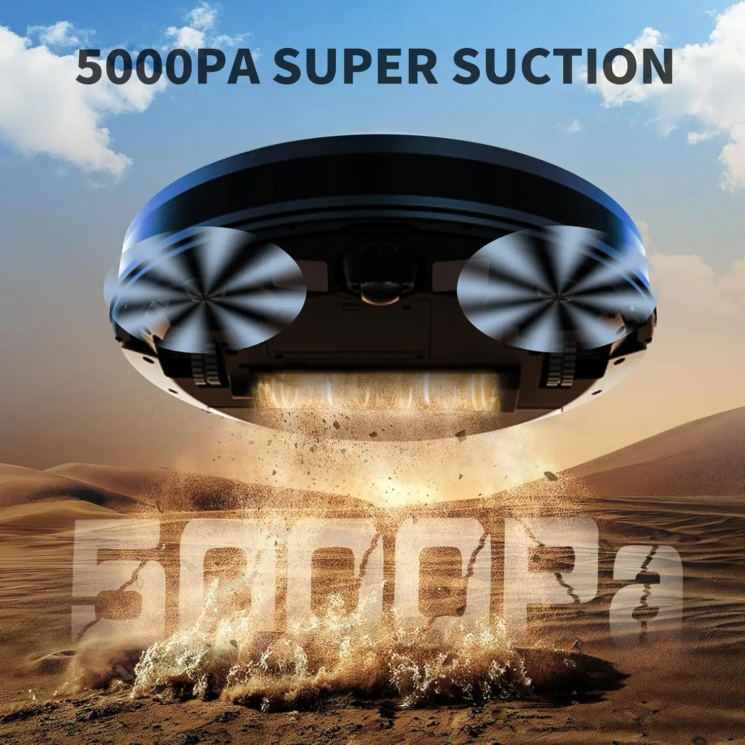 مجموعة مكنسة وممسحة روبوت 2 في 1، شفط 5000 باسكال، وقت تشغيل 120 دقيقة، 2.9 بوصة رفيع، تطبيق/صوتي/جهاز تحكم عن بعد، شحن ذاتي