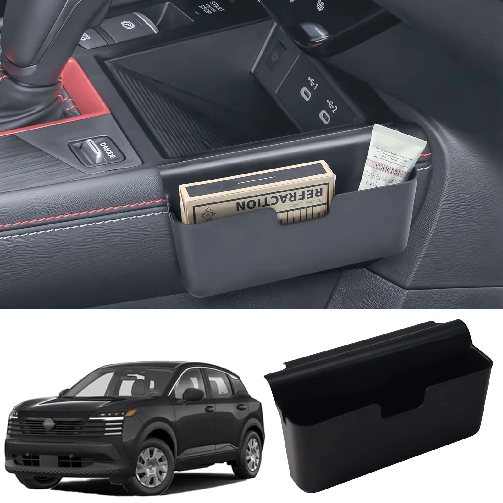 

Center Console Gear Shifter Storage Organizer for 2025 Nissan Kicks Accessories Armrest Hanging Storage Box Gear Shift Car Tray