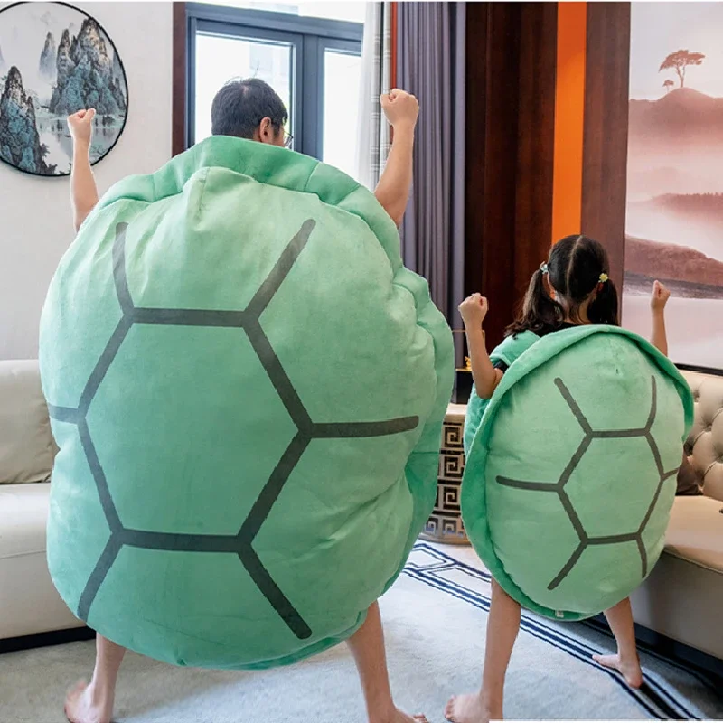 

60/100/120CM Huge Size Turtle Shell Pillow Plush Toys Big Tortoise Clothes Cover Skin for Sleeping Cushion Cosplay Game Gift