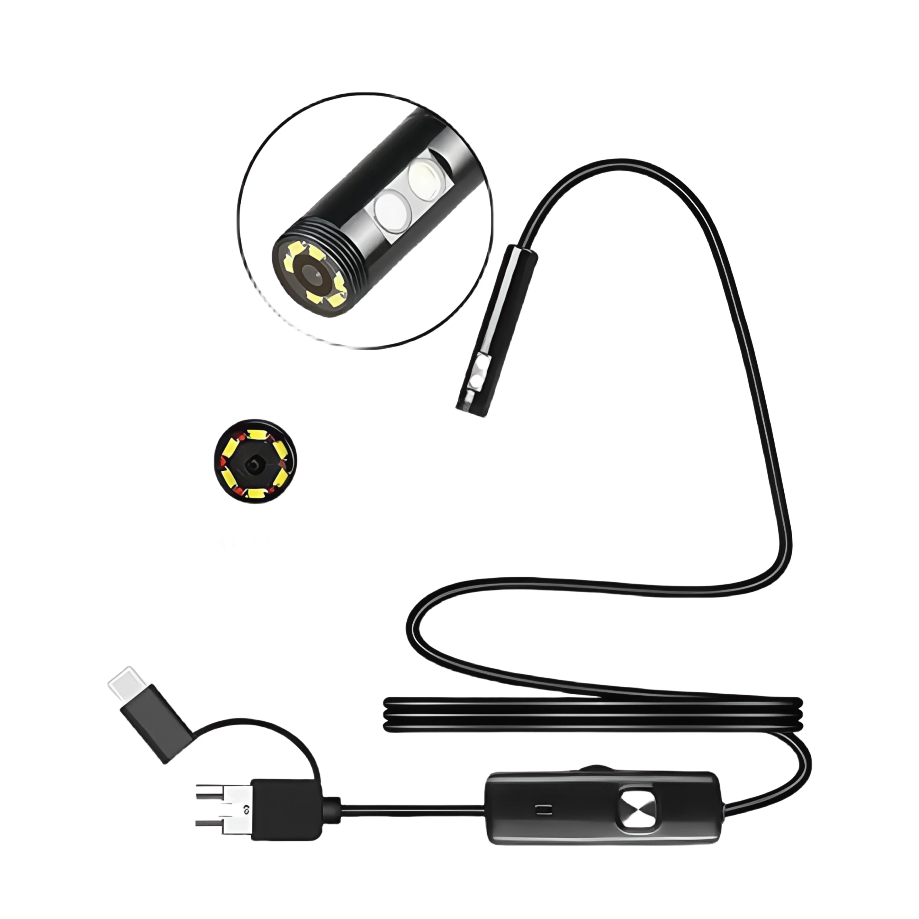Factory Sale 3 In1 3 Lenses 8mm Industrial Pipeline Endoscope Mobile Phone Direct Connection Endoscope Endoscope Camera Module