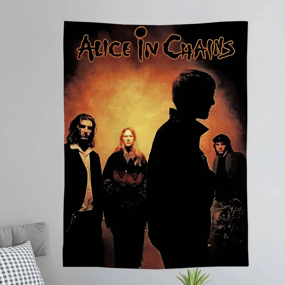 A-Alice I-In C-Chains Tapestry Art Printing Japanese Wall Tapestry Anime Wall Hanging Home Decor
