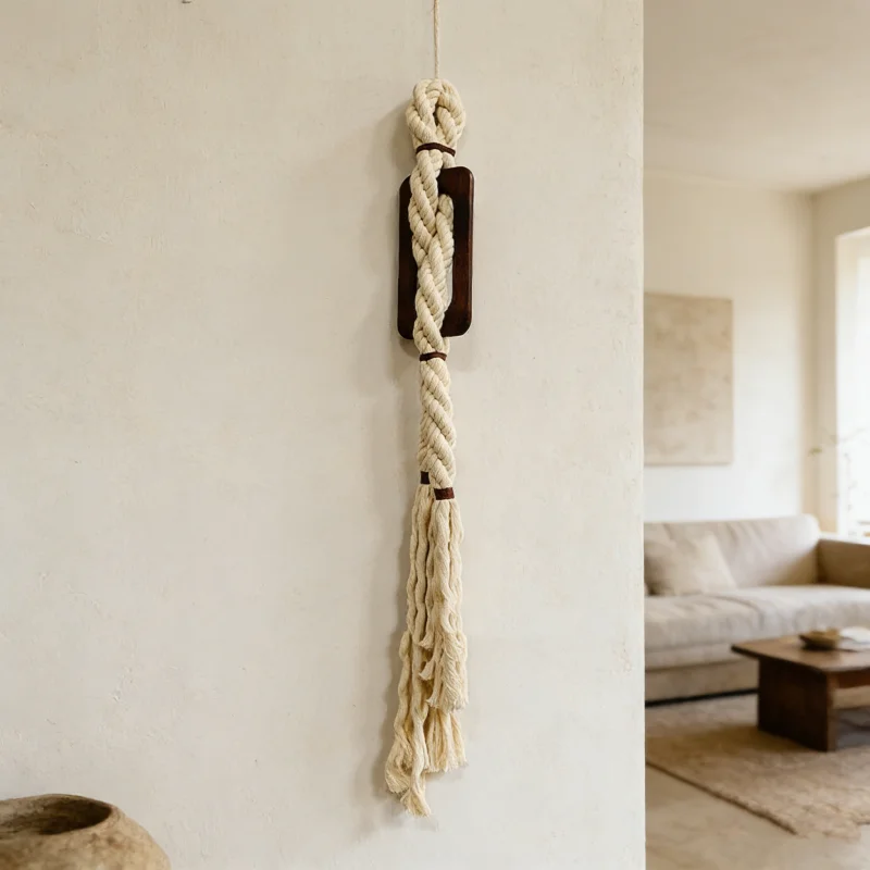 

Natural Cotton Macrame Tassel Decor Handwoven Boho Macrame Tassel Wall Art Gift for Housewarming
