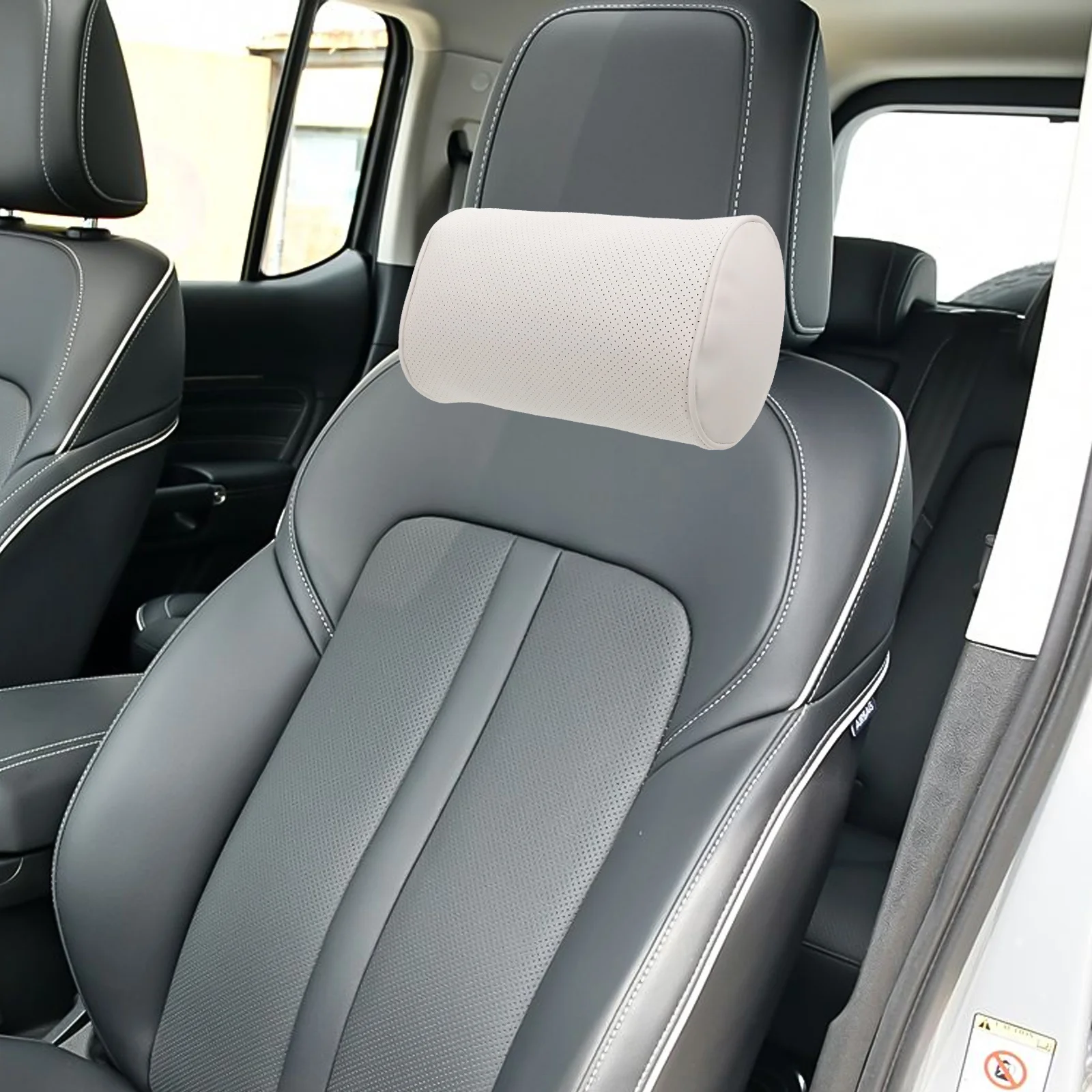 

Ergonomic Car Neck Pillow Breathable Comfort Moisture Wicking Materials Perforated Design Easy Installation Universal Fit