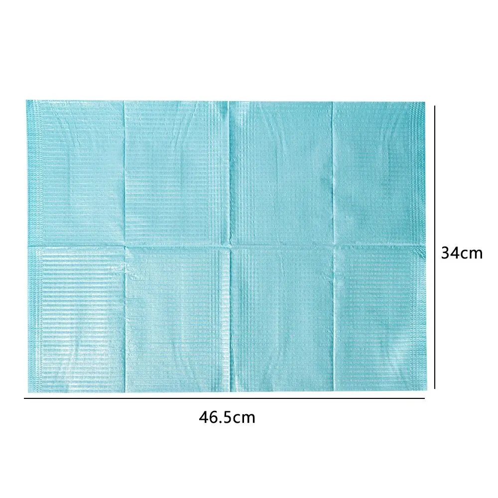 20 szt. 3-warstwowych jednorazowych podkładek na stół do manicure / podkładki pod paznokcie - fioletowe, 33 cm x 46 cm, jednorazowe śliniaki dentystyczne / śliniaki dla dentystów i osłony na tacki — zdjęcie 7