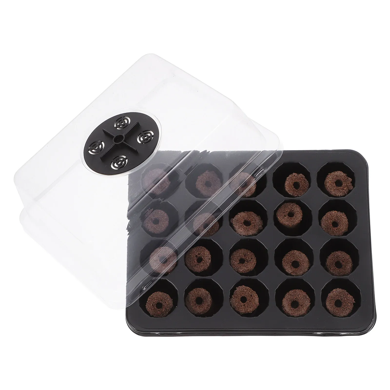 1Set Plant Nursery Tray For Indoor Gardening Plant Germination Starter 20-Cells Drainage Holes Vegetable