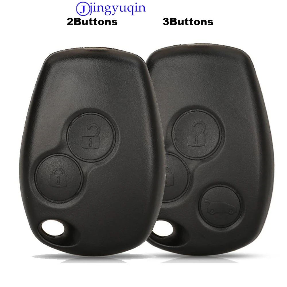 jingyuqin 2 Button Key Fob Remote Shell Case Cover Uncut For Renault Duster Modus Clio 3 Twingo DACIA Logan Sandero