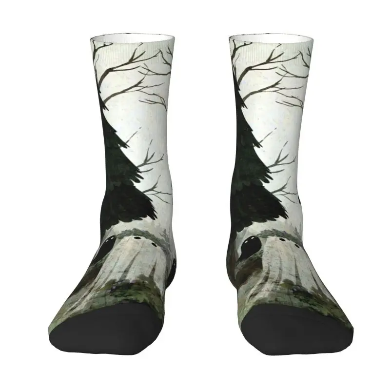 

Custom Deadly Nightshade Men Women Crew Socks Unisex Cool Halloween Horror Ghost Spring Summer Autumn Winter Dress Socks