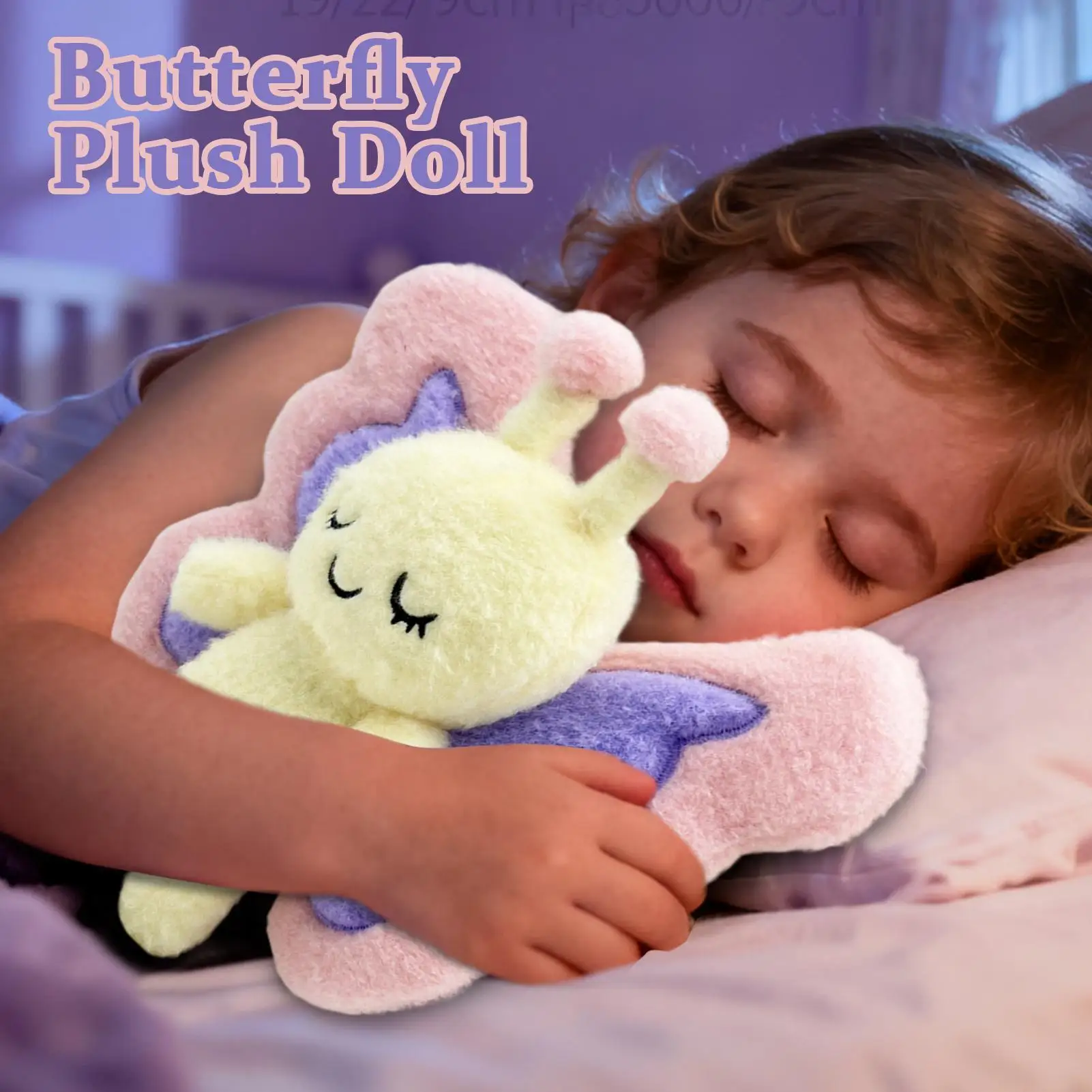 19cm kawaii dos desenhos animados simulação anime borboleta elf bebê brinquedo de pelúcia boneca bonito inseto macio artesanal boneca presente das crianças