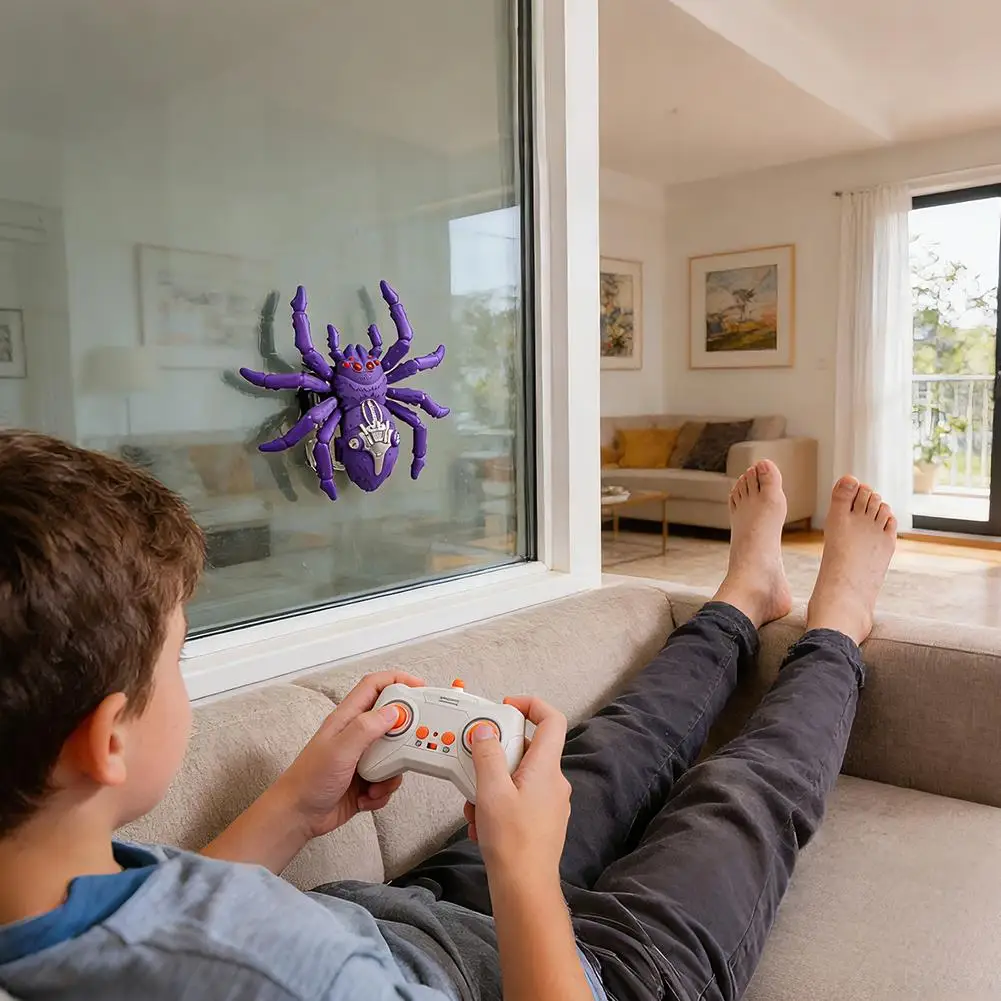 แมงมุมปีนกำแพงบังคับวิทยุ ของเล่นเด็ก แมงมุมคลานปีนกำแพง รุ่น T3D2