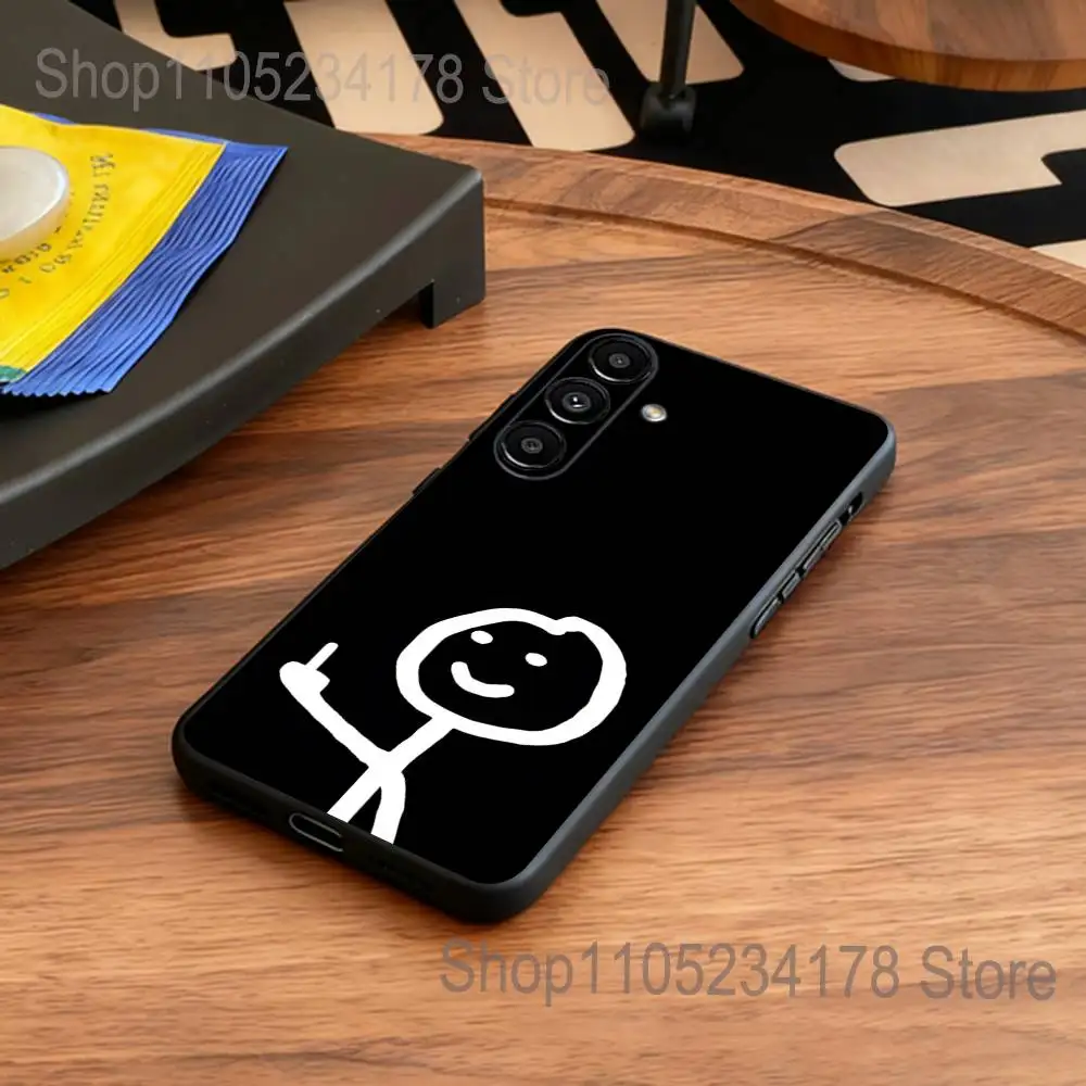 Divertente M-Middle Finger Custodia per telefono per Samsung S24 S22 S25 Ultra S9 S20 FE S23 Plus S10 S21 Antiurto Funda Cover