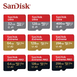 SanDisk-Carte Micro SD/SDHC/SDXC/V30/U3/A2/4K/UHD TF, SDHC/SDHC/SDXC, 64/128/256/400 Go, version internationale