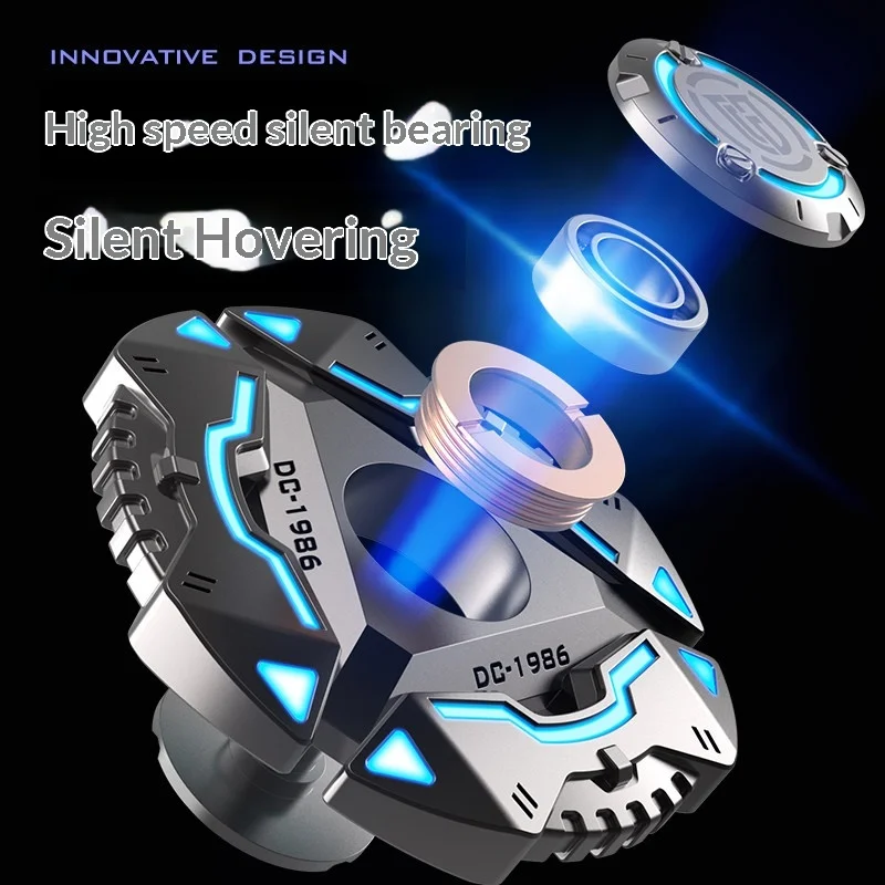 Caijue Atom High Tech Alloy Fidget Spinner Luminous Glow In Dark Long Spin Time EDC Stress Relief Toy For Boys Glowing Focus Toy