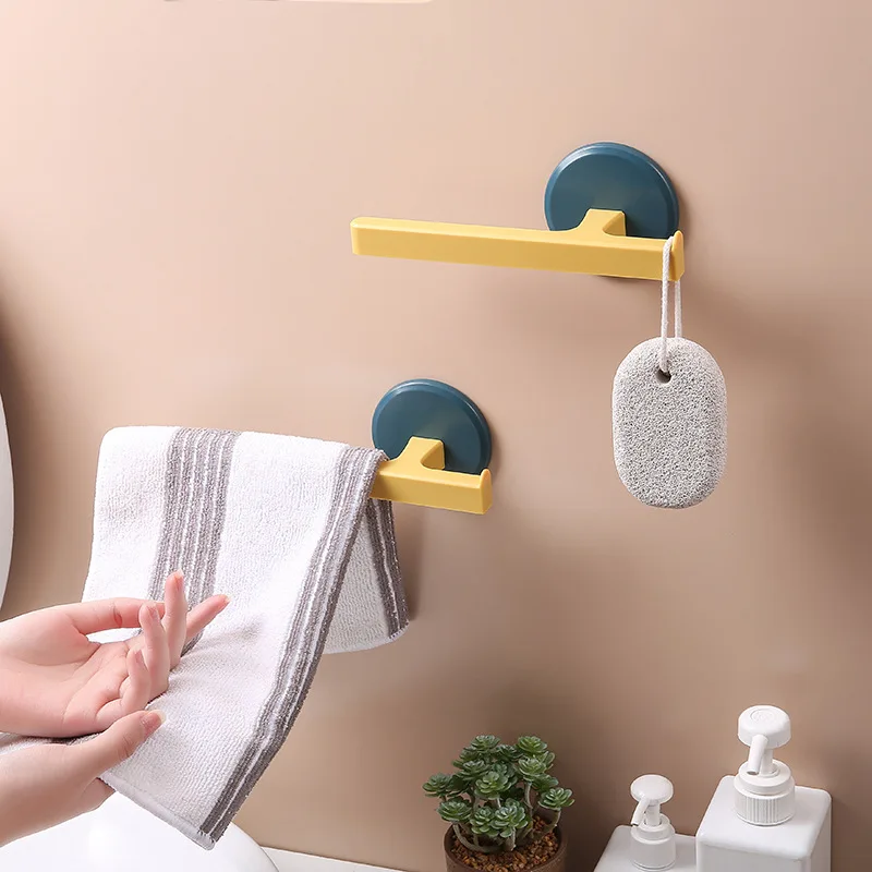 Towel Rack Perforation-free Bathroom Towel Bar Bath Towel Rack Bathroom Hanger Bathroom Simple Nordic Style