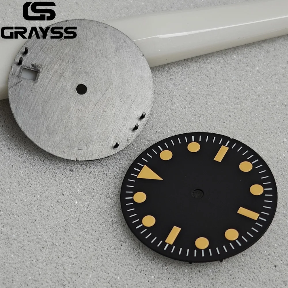 Ajuste para reloj Seiko Dial Super C3 verde Lume modificación de reloj NH35A NH70 4R35 4R36 accesorios de reloj de movimiento