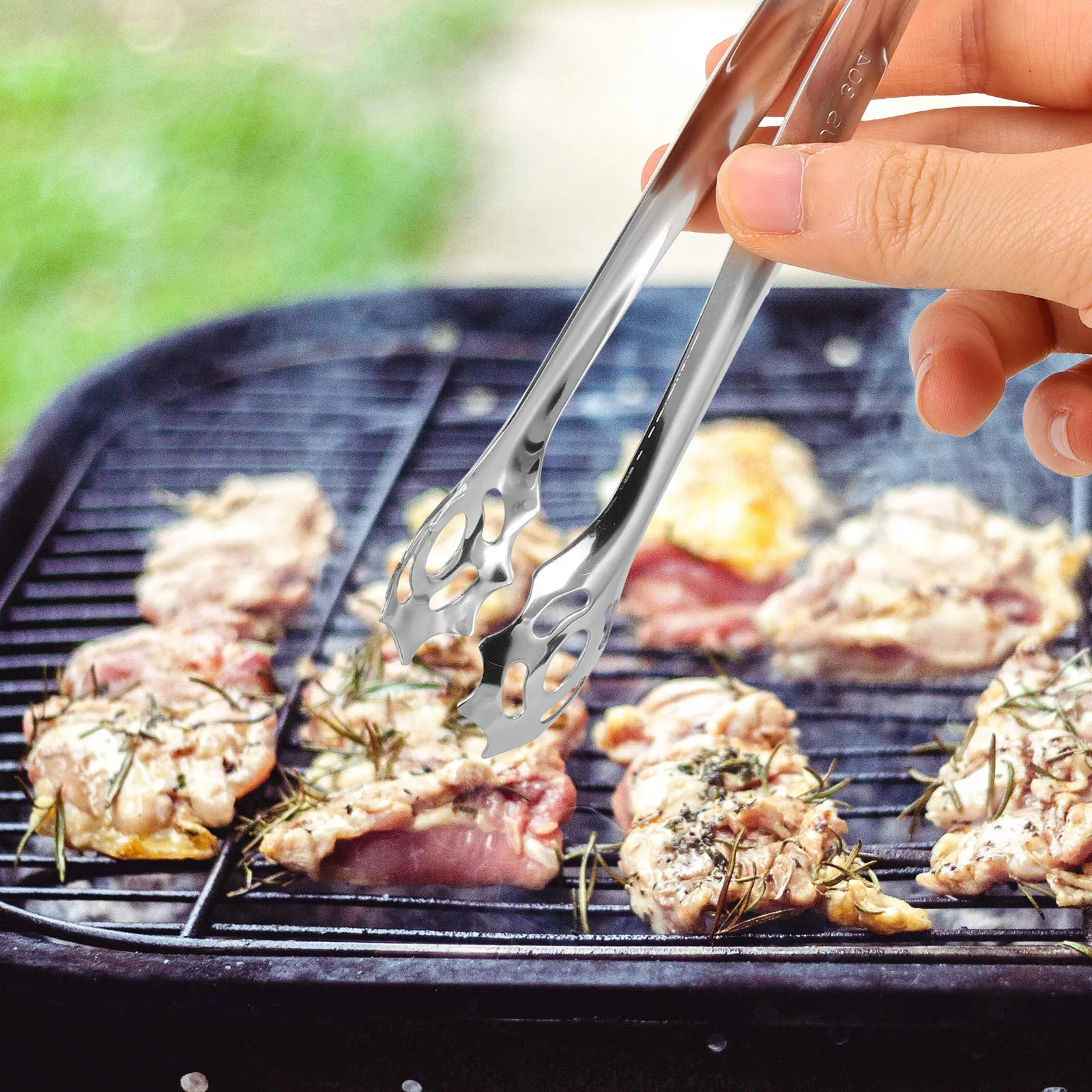 

Stainless Steel Food Tongs Buffet Serving Utensils Barbecue Bakery Metal Clips Dessert Kitchen Clamp