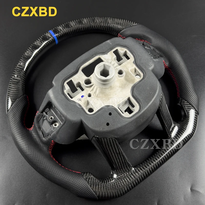 يصلح لاند روفر رينج روفر 2014-2022 إيفوك ريال ألياف الكربون عجلة القيادة عالية الجودة الرياضة عجلة مخصصة #2