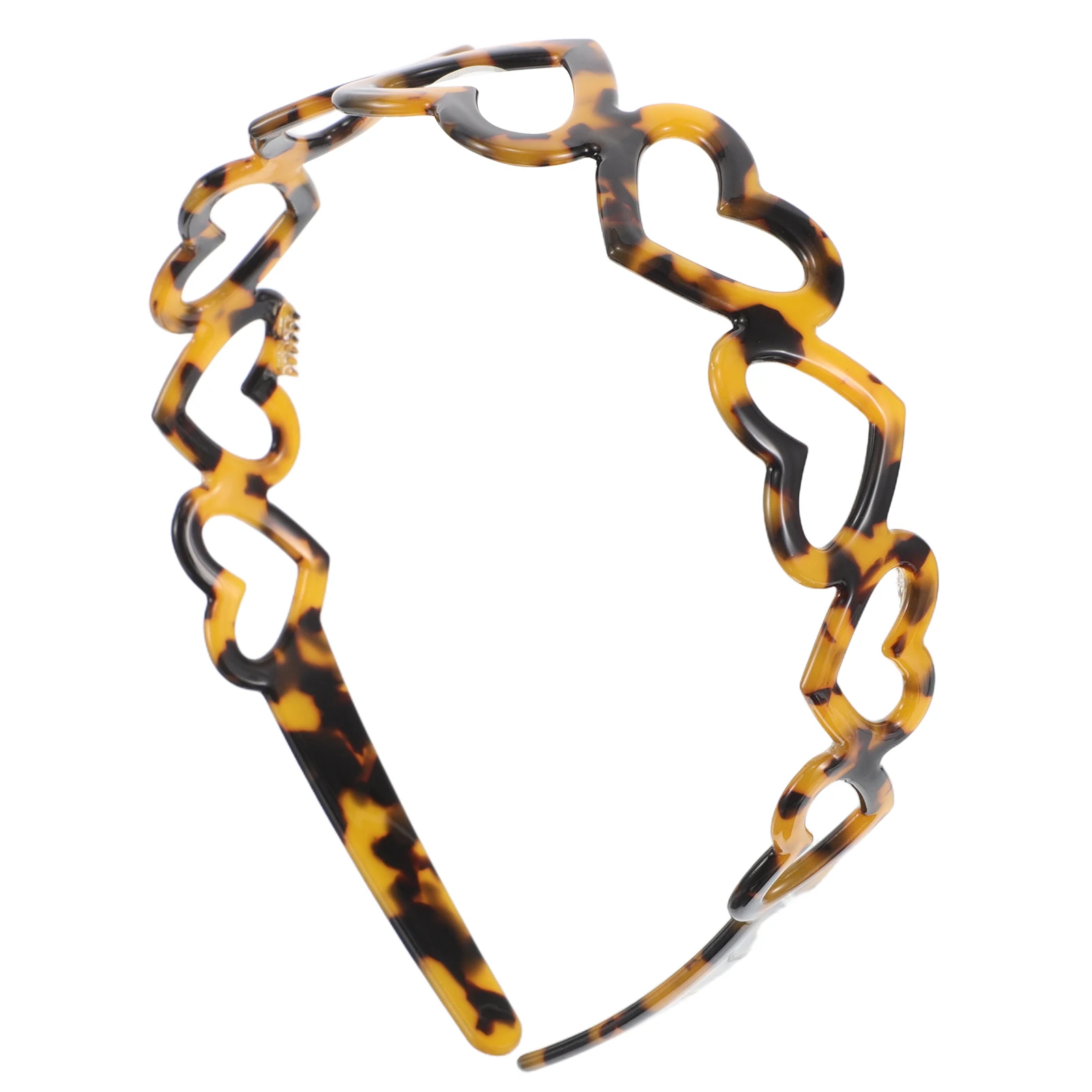 

Heart Hollow French Style Acid Acetate Headband Decorative Makeup Nonslip Hair Accessory Women Girls