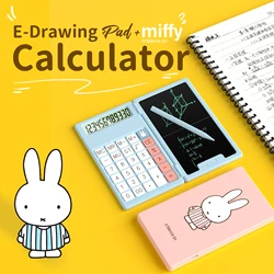 Miffy Portable Calculator LCD Screen Writing Tablet Folding Scientific Calculator Tablet Digital Drawing Pad With Stylus Pencil