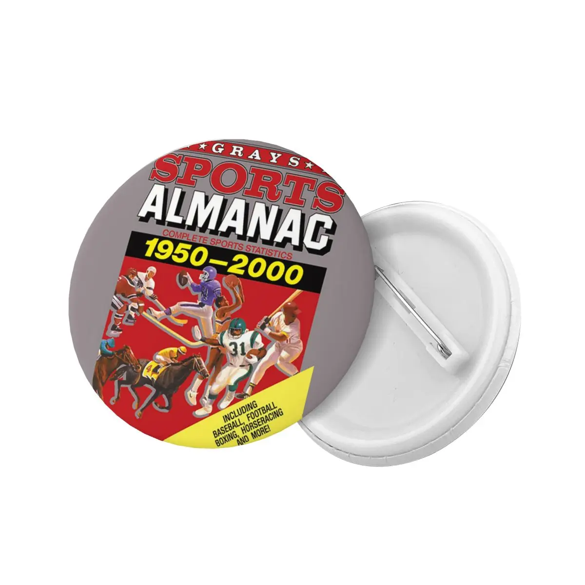 Grays Sports Almanac Complete Sports Statistics Button Pin Novelty Back To The Future Pinback Badges Brooches Boyfriend Gift