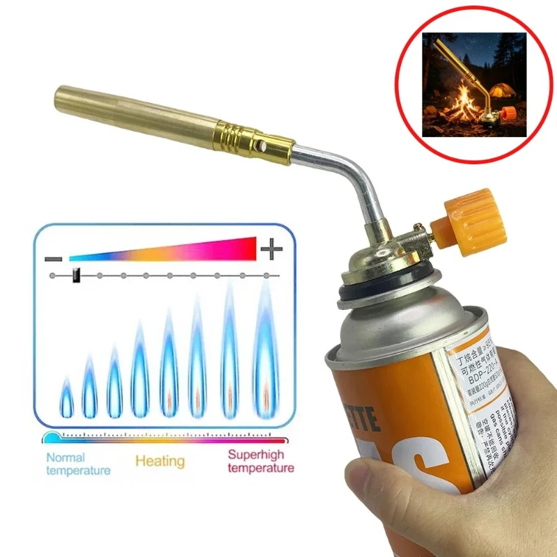 1/2 PCS Portable Outdoor Camping BBQ Heat Gun Butane Burner Welding Gas Torch Flame Gun Brazing Flamethrower for Soldering