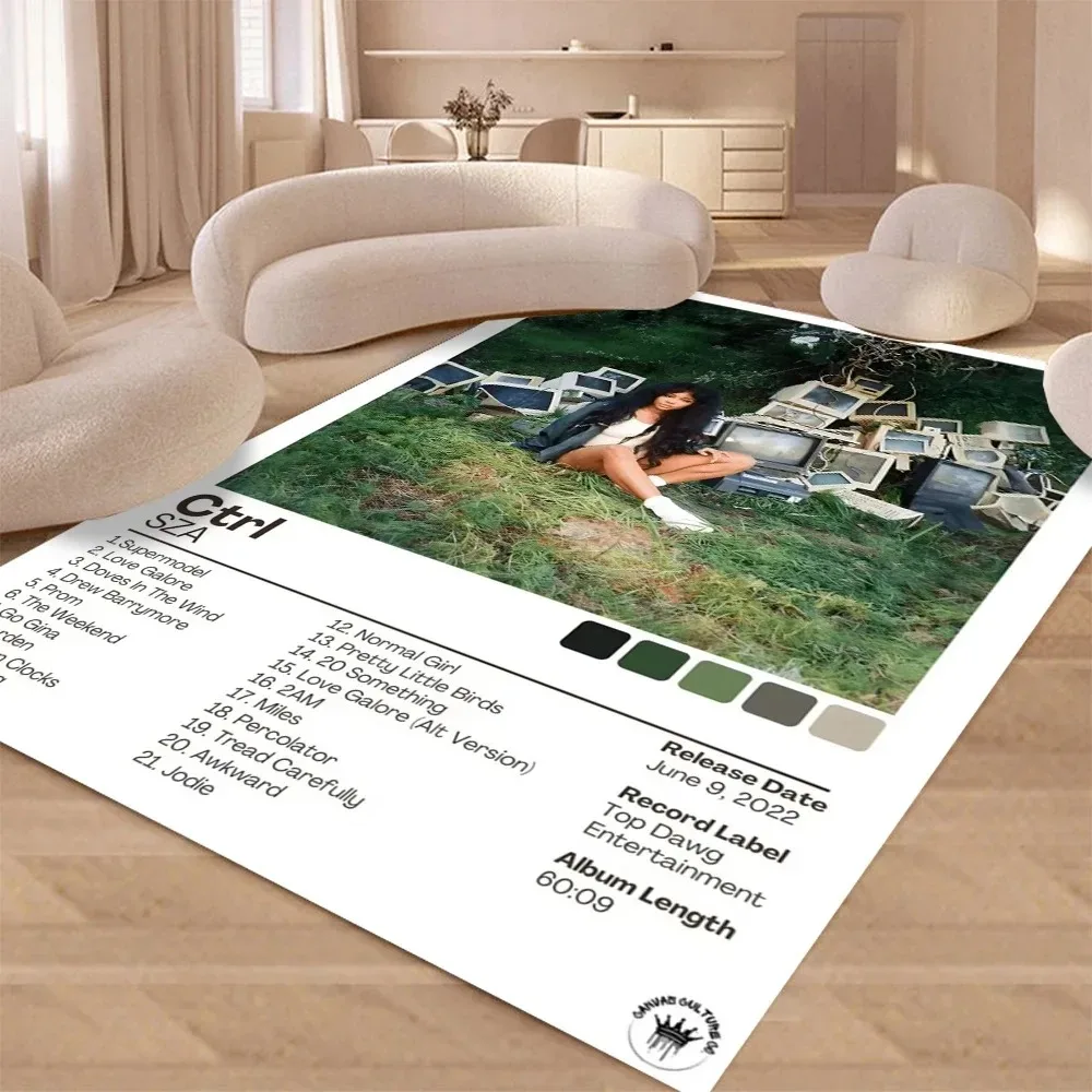 Drake Pop Rap Music Album Pattern Carpet Floor Rug Table Non-Slip Mat for Sofa Home Decor Living Room Bedroom Coffee